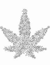 Coloring Cannabis Pages Printable Psychedelic Categories sketch template