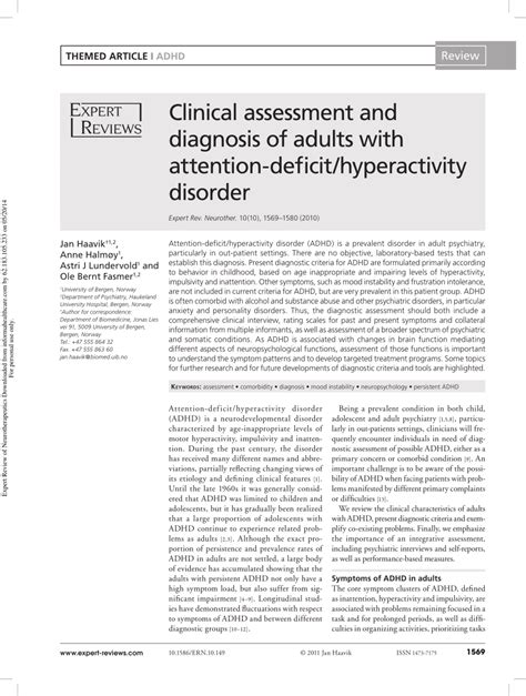 pdf clinical assessment and diagnosis of adults with attention