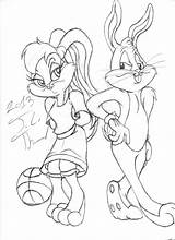 Bunny Lola Coloring Bugs Pages Drawing Popular Getdrawings Coloringhome Cheerleader sketch template