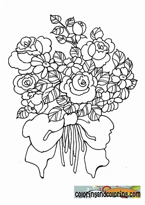 wedding bouquet coloring page