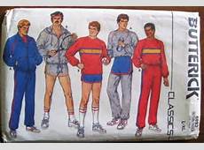 Retro 1980s Men's Sports or Workout Wardrobe, Jacket, Top, Shorts
