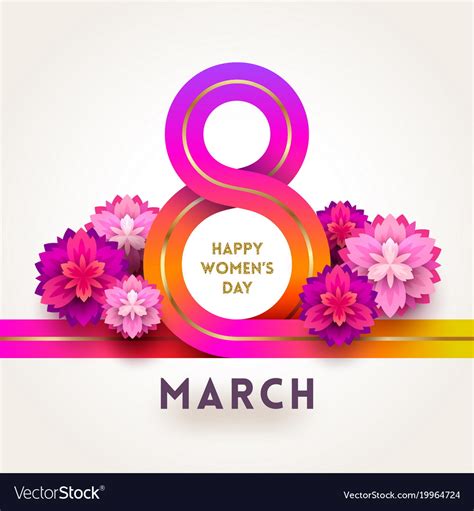 march greeting card  international womans day   vector