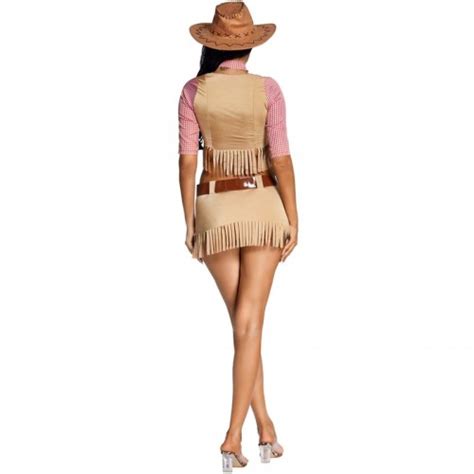 Halloween Women Sexy Cowgirl Costume Cosplay Role Play Club Party Fancy