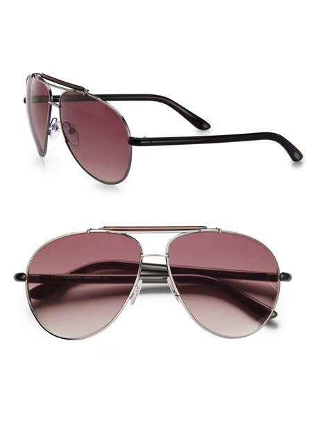 Tom Ford Bradley Metal Aviator Sunglasses In Black Lyst