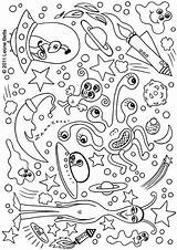 Alien Printables Weltall Trippy Astronauta Malvorlagen Aesthetic Everfreecoloring Weltraum Univers Coloringtop Mandalas Leone Astronauts Kolorowanki Viatico sketch template