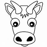 Cow Beef Animals Mask Coloring sketch template