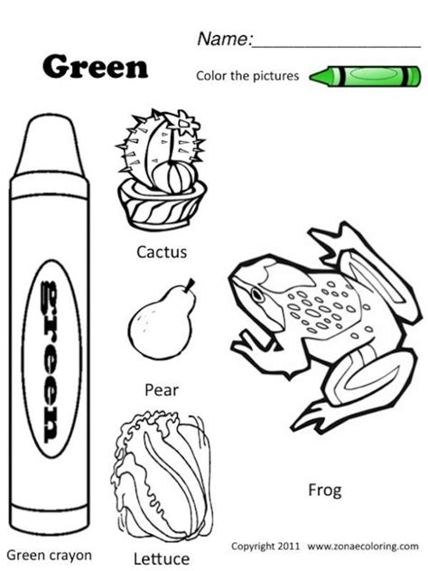 color green coloring pages az coloring pages color worksheets