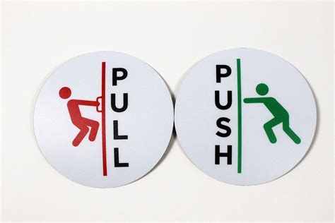 buy set   push pull door stickers push pull signs  glass  smooth surfaces