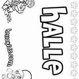 Halle Coloring Pages Name Hellokids Hallie sketch template