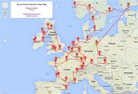 interactive route map   travel blog everetts projects