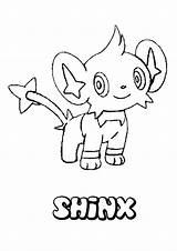 Shinx Coloring Print Pokemon Color Hellokids Pages sketch template