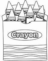 Coloring Pages Crayons Getcolorings Crayon sketch template
