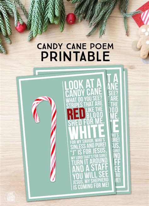 candy cane poem printable  laugh rowe