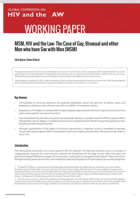 msm hiv and the law the case of gay bisexual and other men who have sex with men msm global