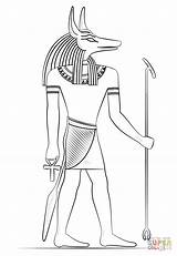 Anubis Egypt God Coloring Pages Death Kids sketch template