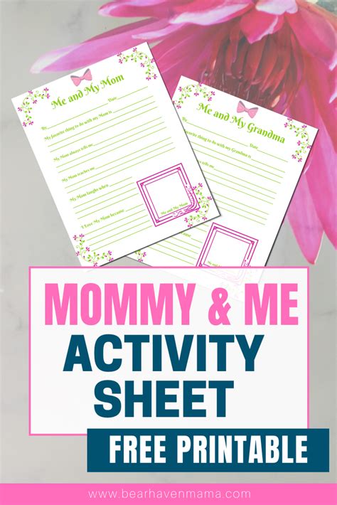 mommy   printable activity worksheet  great  mothers day
