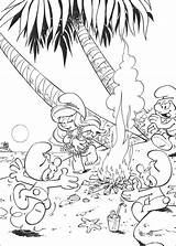 Smurfs Coloring Pages Smurf Printable sketch template