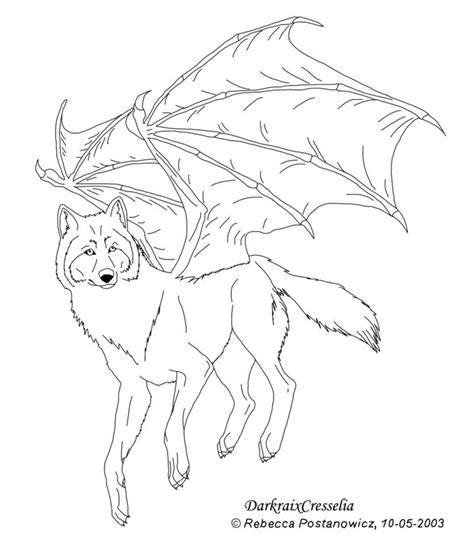wolves  wings coloring pages   clip art