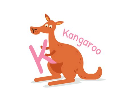 animal alphabet kangaroo  manu  dribbble