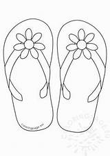 Flops Flop Tongs Colouring Wickedbabesblog Vacances Plage sketch template