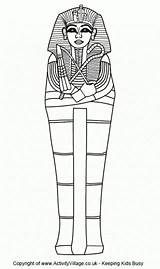 Colouring Sarcophagus Sarcofago Mummy Egipto Egipcio Printable Canopic Egipcios Egipcia Coffin Jars Sarcophage Tut Outline Coloriages Maquetas Disfraz Faraones Activityvillage sketch template
