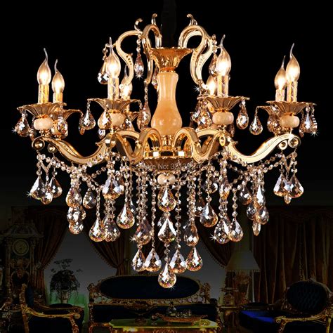 lights european luxury fashion crystal chandelier light gold color crystal chandelier