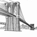 Coloring Bridge York Brooklyn Pages Pont Justcolor Brooklin Brick Colored Each Drawing sketch template