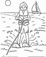 Water Ski Coloring Drawing Pages Color Tekening Kleurplaten Worksheet Kindergarten Waterski Worksheets Skier Ocean Cool Werkbladen Strand Kinderen Watersport Plaatjes sketch template