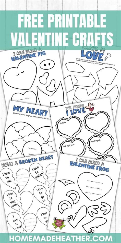 printable valentines crafts homemade heather