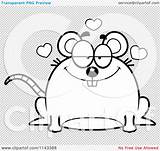 Chubby Infatuated Mouse Outlined Coloring Clipart Cartoon Vector Illustration Cory Thoman Regarding Notes Quick sketch template