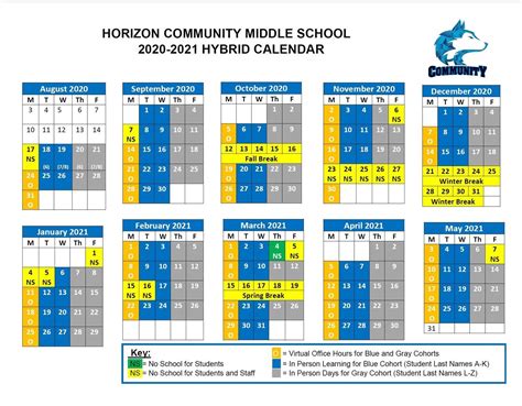 horizon community middle school homepage