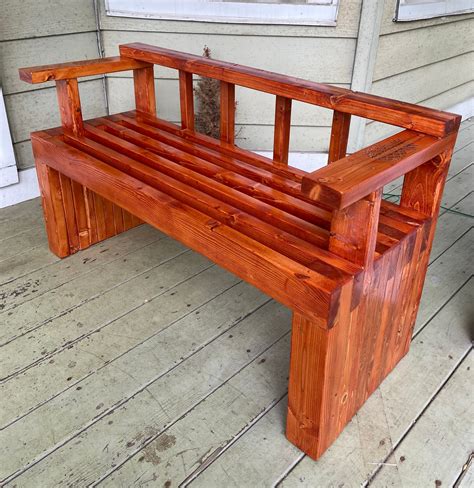 handmade rustic outdoor indoor wood bench etsy