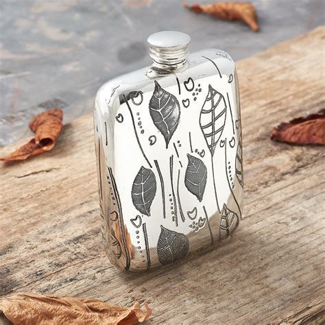 personalised natural hip flask collection flaskstoreie engraved hip