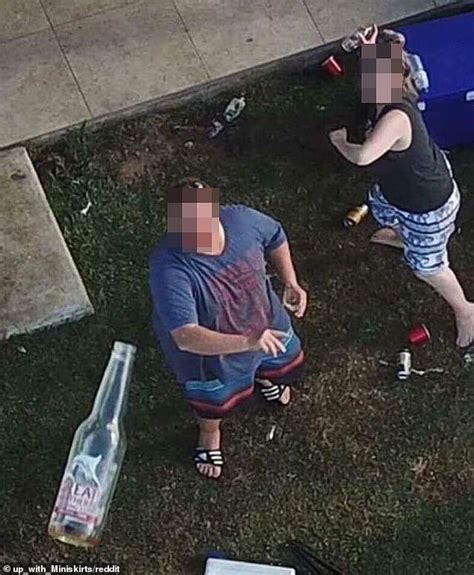 Bizarre Moment A Couple Throw Bottles Of Great Northern Beer At A Drone