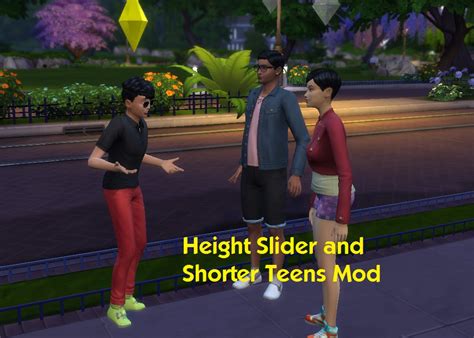 sims  blog height slider  shorter teens mod   simmythesim