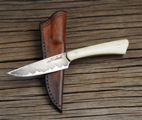 custom edc knife small fixed blade knife camel bone knife