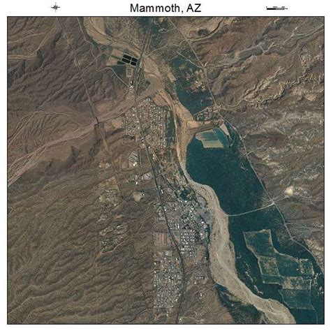 aerial photography map  mammoth az arizona