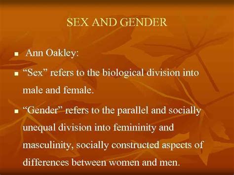 gender order sex and gender n n