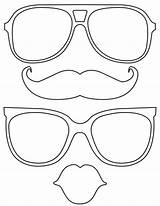 Props Glasses Printable Para Lips Sunglasses Template Booth Photobooth Crafts Da Coloring Mustache Kindergarten Drawing Pages Dia Mulher Cartão Manualidades sketch template