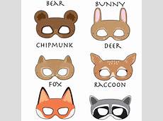 Woodland Forest Animals Printable Masks by HungryPandaSupplies