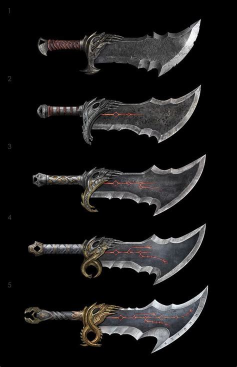 kratos god  war swords  daggers knives  swords fantasy armor