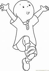 Caillou Jumping Coloringpages101 sketch template