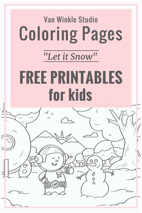 snow themed coloring pages  kids fun activities  kids