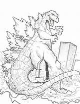 Coloring Gigan Pages Godzilla Getcolorings Color sketch template