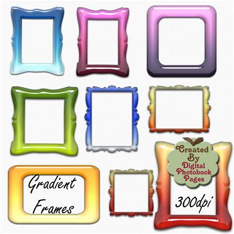 downloadable  printable picture frame templates