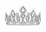 Crown Coloring Tiara Princess Pages Drawing Printable Girls Print Easy Colouring Queen Pretty Template Princes Adult Adults Flower Sheets Getdrawings sketch template