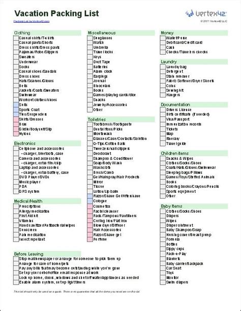 printable beach vacation packing checklist vacation pinterest