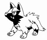 Pokemon Coloring Poochyena Pages Hyena Getcolorings Getdrawings Drawing sketch template