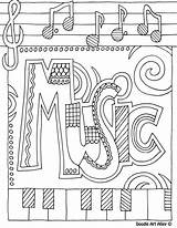 Cover Coloring Pages Subject Music Title Binder School Colouring Kids Front Notebook Folder Subjects Colour Color Doodle Sheets Sheet Print sketch template