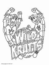 Pages Wild Kratts Coloring Colouring Printable Cartoons Print Kids sketch template